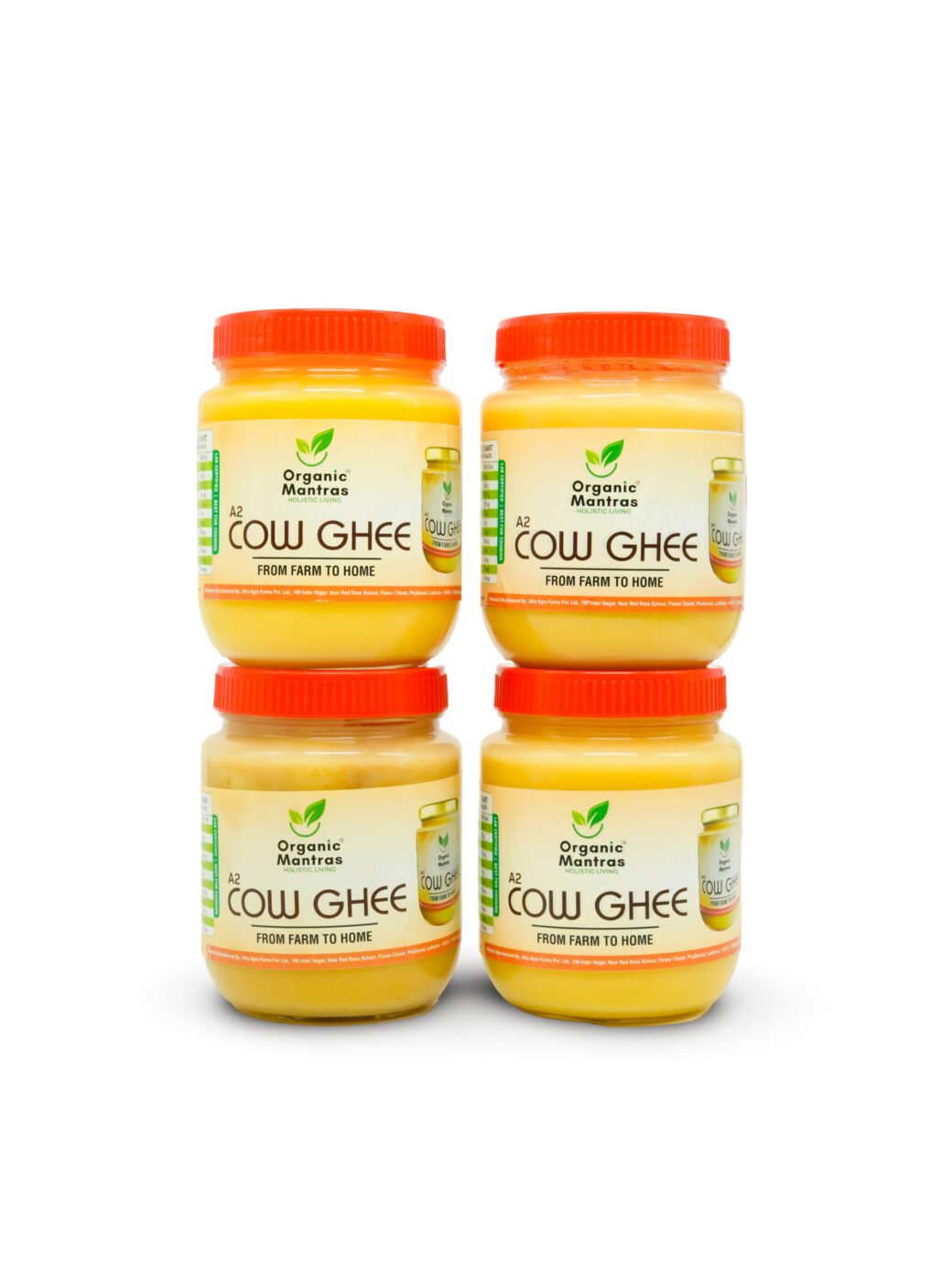 ORGANIC MANTRAS Pure A2 Desi Cow Ghee, Made By Traditional Vedic Bilona Method 100% Pure 4000Ml