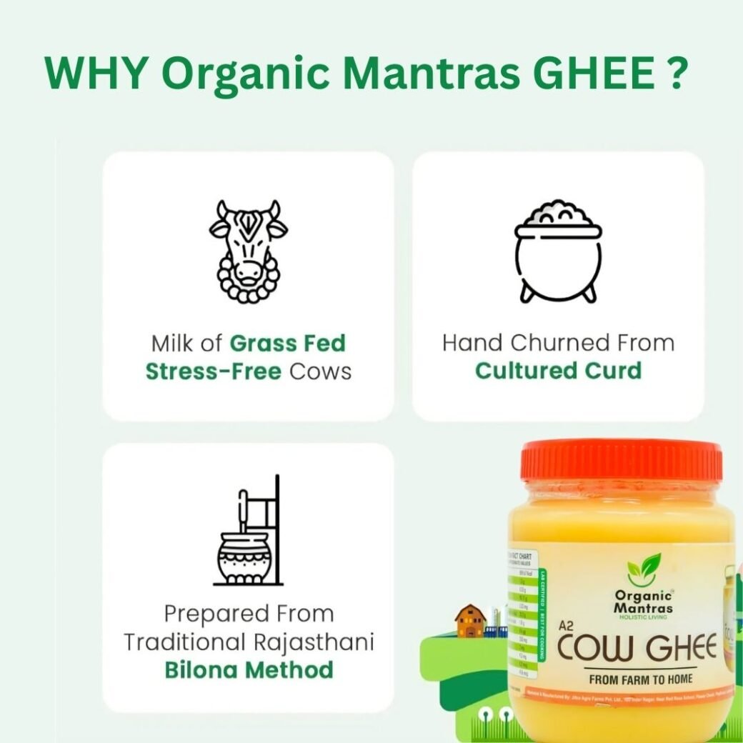 ORGANIC MANTRAS Pure A2 Desi Cow Ghee, Made By Traditional Vedic Bilona Method 100% Pure 5000Ml - Image 6