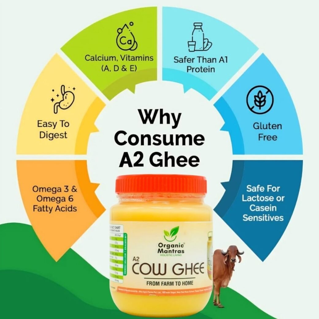 ORGANIC MANTRAS Pure A2 Desi Cow Ghee, Made By Traditional Vedic Bilona Method 100% Pure 5000Ml - Image 5