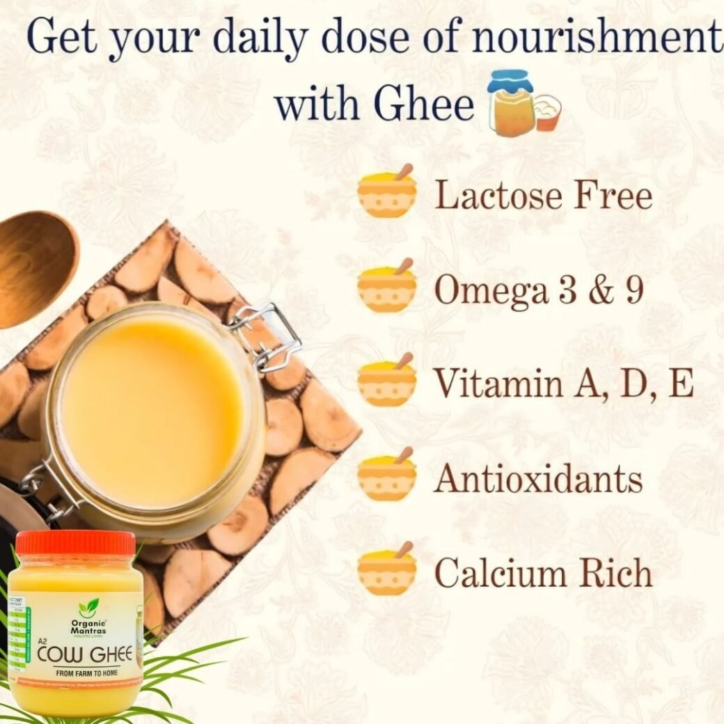 ORGANIC MANTRAS Pure A2 Desi Cow Ghee, Made By Traditional Vedic Bilona Method 100% Pure 5000Ml - Image 4